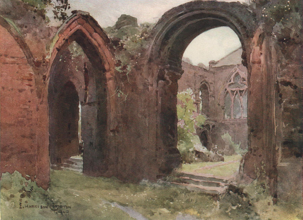 Ruins of St. John's Church, east end, Chester, by Edward Harrison Compton 1910